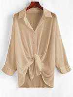 Zaful Knopf Tropfen Schulter Cover-Up