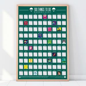 Unknown Bucket List Poster - 100 Things To Do