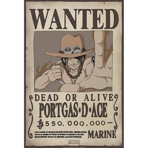 Yourdecoration Abystyle One Piece Wanted Ace Poster 38x52cm