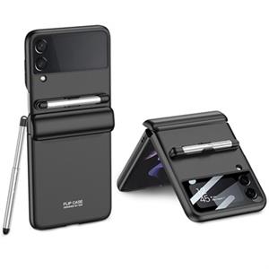 GKK Samsung Galaxy Z Flip3 5G Hybrid Case met Stylus Pen - Zwart