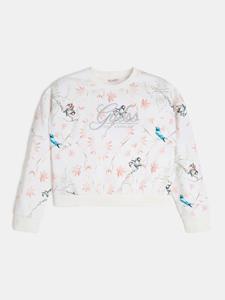 Guess Girls Logo-Embroidered Leopard-Prihnt Cotton Sweatshirt - 10 Years