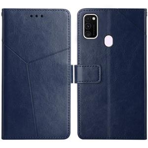 huismerk Voor Samsung Galaxy M21 / M30S Y Stitching Horizontale Flip Lederen Case met Houder & Card Slots & Portemonnee & Fotolijst