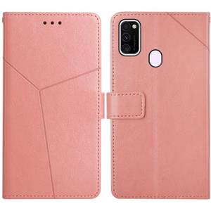 huismerk Voor Samsung Galaxy M21 / M30S Y Stitching Horizontale Flip Leren Case met Houder & Card Slots & Portemonnee & Fotolijst (Rose Gold)