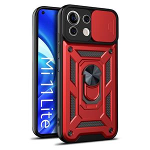 huismerk Voor Xiaomi MI 11 Lite 5G / 4G Schuifcamera Cover Design TPU + PC Beschermhoes