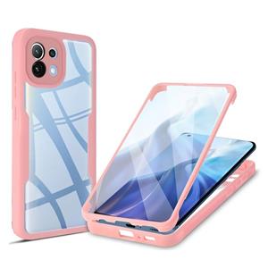 huismerk For Xiaomi Mi 11 Acrylic + TPU 360 Degrees Full Coverage Shockproof Phone Case(Pink)