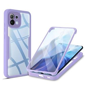 huismerk For Xiaomi Mi 11 Acrylic + TPU 360 Degrees Full Coverage Shockproof Phone Case(Purple)