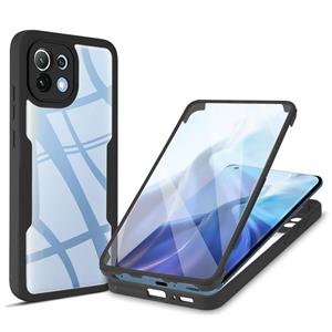 huismerk For Xiaomi Mi 11 Acrylic + TPU 360 Degrees Full Coverage Shockproof Phone Case(Black)