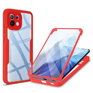 huismerk For Xiaomi Mi 11 Acrylic + TPU 360 Degrees Full Coverage Shockproof Phone Case(Red)