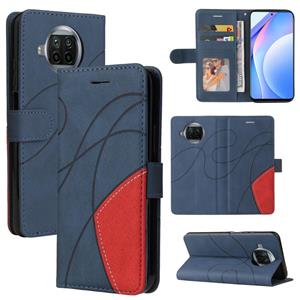 huismerk Voor Xiaomi MI 10T Lite 5G Dual-Color Splicing Horizontale Flip PU Lederen Case met Houder & Card Slots & Portemonnee