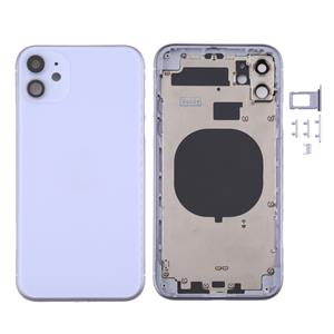 huismerk Achterkant Behuizing Cover met SIM Card Tray & Side keys & Camera Lens voor iPhone 11(Paars)