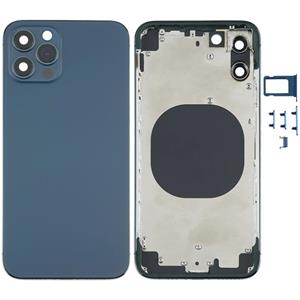 huismerk Achterkant behuizing cover met uiterlijk imitatie van de iPhone 12 voor iPhone X (Blauw)