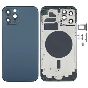 huismerk Back Housing Cover with SIM Card Tray & Side Keys & Camera Lens for iPhone 12 Pro(Blue)