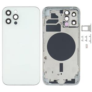 huismerk Back Housing Cover with SIM Card Tray & Side Keys & Camera Lens for iPhone 12 Pro(White)