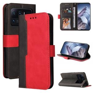 huismerk Voor Xiaomi MI 11 Ultra Business Stitching-Color Horizontal Flip PU lederen tas met houder & kaart slots & fotolijst