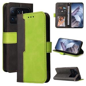 huismerk Voor Xiaomi MI 11 Ultra Business Stitching-Color Horizontal Flip PU lederen tas met houder & kaart slots & fotolijst