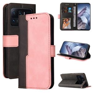 huismerk Voor Xiaomi MI 11 Ultra Business Stitching-Color Horizontal Flip PU lederen tas met houder & kaartslots & fotolijst