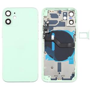 huismerk Batterij Achterkant (met Side Keys & Card Lade & Power + Volume Flex Cable & Wireless Charging Module) voor iPhone 12 Mini