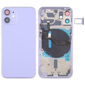 huismerk Batterij Achterkant (met Side Keys & Card Lade & Power + Volume Flex Cable & Wireless Charging Module) voor iPhone 12 Mini