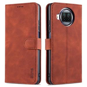 Voor Xiaomi MI 10T Lite 5G AZNS Skin Feel Calf Texture Horizontale Flip Lederen Case met Kaart Slots & Houder & Portemonnee (Bruin)