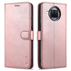 Voor Xiaomi MI 10T Lite 5G AZNS Skin Feel Calf Texture Horizontale Flip Lederen Case met Kaart Slots & Houder & Portemonnee (ROSE GOUD)