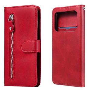 huismerk For Xiaomi Mi 11 Ultra Fashion Calf Texture Zipper Horizontal Flip Leather Case with Holder & Card Slots & Wallet(Red)