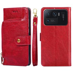 huismerk Zipperzak PU + TPU horizontale flip lederen tas met houder & kaart slot & portemonnee en lanyard voor xiaomi mi 11 ultra