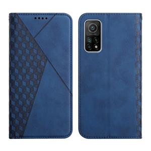 huismerk For Xiaomi Mi 10T Pro 5G / Mi 10T 5G Diamond Pattern Splicing Skin Feel Magnetic Horizontal Flip Leather Case with Card Slots & Holder & Wallet(Blue)