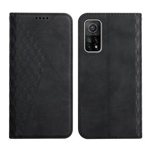 huismerk For Xiaomi Mi 10T Pro 5G / Mi 10T 5G Diamond Pattern Splicing Skin Feel Magnetic Horizontal Flip Leather Case with Card Slots & Holder & Wallet(Black)