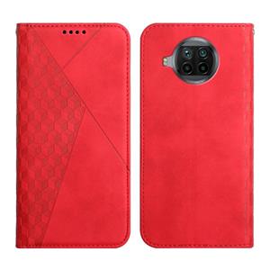 huismerk For Xiaomi Mi 10T Lite 5G Diamond Pattern Splicing Skin Feel Magnetic Horizontal Flip Leather Case with Card Slots & Holder & Wallet(Red)