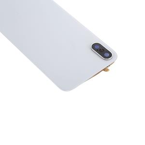 huismerk Achterste schutblad met lijm voor iPhone X(White)