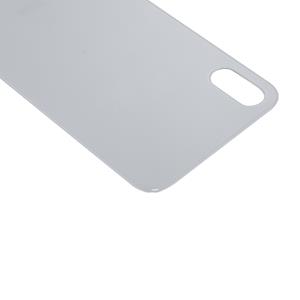 Huismerk Glas batterij backcover voor iPhone X (wit)
