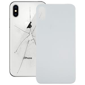 huismerk Glas batterij backcover voor iPhone XS Max(White)