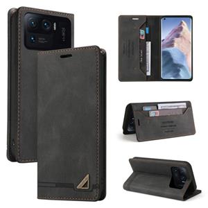 huismerk Voor Xiaomi MI 11 Ultra Skin Feel Anti-Diefstal Borstel Horizontale Flip Lederen Case met Houder & Card Slots & Portemonnee (Zwart)