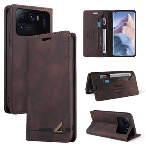 huismerk Voor Xiaomi MI 11 Ultra Skin Feel Anti-Diefstal Borstel Horizontale Flip Leren Case Met Houder & Card Slots & Portemonnee (Bruin)