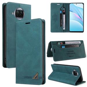 huismerk Voor Xiaomi MI 10T Lite 5G Huid Feel Anti-Diefstal Borstel Horizontale Flip Leren Case met Houder & Card Slots & Wallet (Blauw)