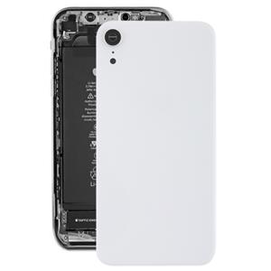 huismerk Batterij achtercover met achterkant camera bezel & lens & lijm voor iPhone XR (wit)