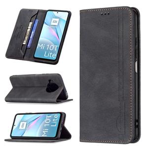 huismerk Voor Xiaomi MI 10T Lite 5G Magnetische RFID Blokkering Anti-diefstal Lederen Case met Houder & Card Slots & Portemonnee (Zwart)