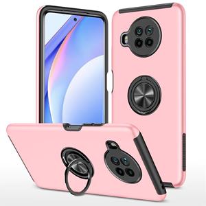 huismerk Voor Xiaomi MI 10T Lite 5G PC + TPU-schokbestendige magnetische telefooncase met onzichtbare ringhouder (ROSE GOUD)