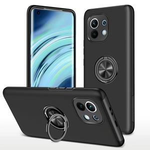 huismerk Voor Xiaomi MI 11 PC + TPU-schokbestendige magnetische telefoonhoes met onzichtbare ringhouder