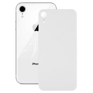 huismerk Gemakkelijk vervanging grote camera gat glas terug batterij cover met lijm voor iPhone XR (wit)