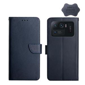 huismerk Voor Xiaomi MI 11 Ultra-lederen vingerafdrukbestendige horizontale flip-telefooncase