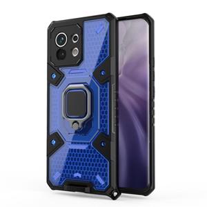 huismerk For Xiaomi Mi 11 Space PC+TPU Ring Holder Protective Case(Blue)