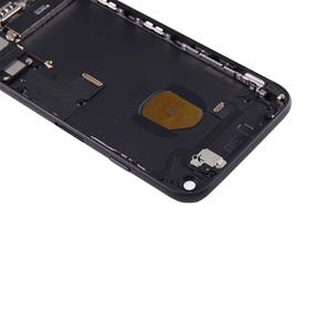 huismerk Batterij terug dekken vergadering met Kaarthouder voor iPhone 7 (StraalZwarte)