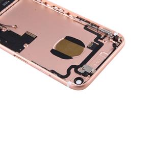 huismerk Batterij terug dekken vergadering met Kaarthouder voor iPhone 7 (Rose goud)