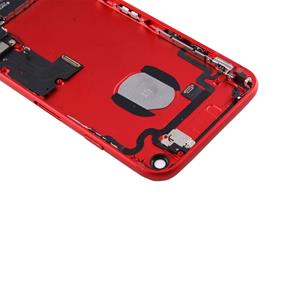 huismerk Batterij terug dekken vergadering met Kaarthouder voor iPhone 7 (rood)