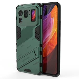 huismerk Voor Xiaomi Mi 11 Ultra Punk Armor 2 in 1 PC + TPU Schokbestendige Behuizing met Onzichtbare Houder (Groen)