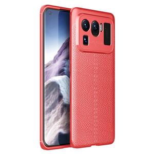 huismerk Voor Xiaomi Mi 11 Ultra Litchi Texture TPU Shockproof Case (Rood)