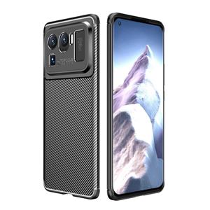 huismerk Voor Xiaomi Mi 11 Ultra Carbon Fiber Texture Shockproof TPU Case (Zwart)