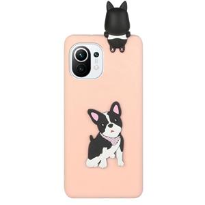 huismerk Voor Xiaomi MI 11 Schokbestendig 3D Ly Lyny Cartoon TPU Telefoonhoes (schattige hond)