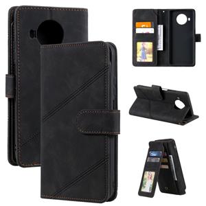 huismerk Voor Xiaomi MI 10T Lite 5G Huid Feel Business Horizontale Flip PU Lederen Case met Houder & Multi-Card Slots & Portemonnee & Lanyard & Fotolijst (Zwar